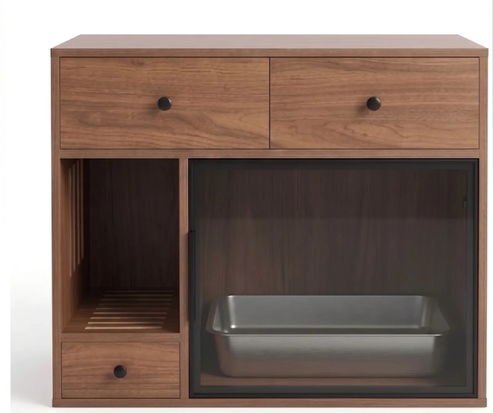 Walnut sample with drawer storage